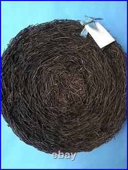 Pottery Barn Natural Woven Decorative Nest Charger RARE! Set Of 4 NWT