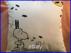 Pottery Barn Outdoor Peanuts Snoopy Pillow NEW Sold Out Halloween Fall