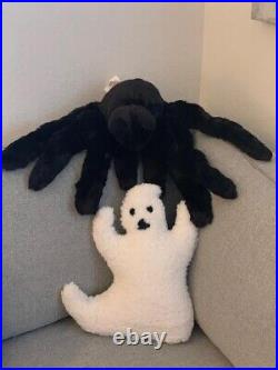 Pottery Barn SPIDER & GHOST Shaped Pillows SET OF 2