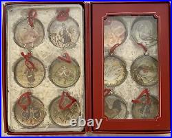 Pottery Barn Twelve Days of Glass Christmas Ornaments Set of 12 NEW in Box
