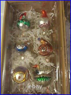 Potterybarn Twelve Days of Christmas Mercury Glass Ornaments 12 Days New In Box