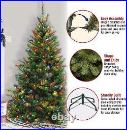 Pre-Lit Artificial Mini Christmas Tree, Green, Kincaid Spruce, Multicolor Lights