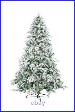Pre Lit Green Christmas Tree Artificial Bushy Snow Covered XMAS Home Decor 4FT