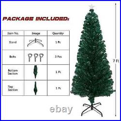 Prelit Christmas Tree, 7FT Artificial Fiber Optic Tree with 270 Branches 7 FT