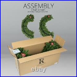 Prelit LED Heavy Duty Outdoor Artificial Christmas Wreaths 2'-4' Sizes
