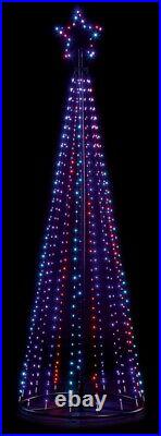 Premier 4M Pyramid Tree Rainbow LED Lights Indoor Outdoor Christmas Light 13FT