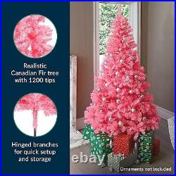 Prextex 6.4 Feet Pink Christmas Tree Premium Artificial Pink Christmas Tree