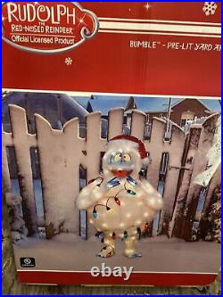 ProductWorks 32-Inch Pre-Lit Rudolph the Red-Nosed Reindeer Bumble Christmas Yar
