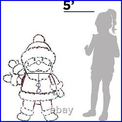 ProductWorks Pro Line Animated Christmas Display Set with 60 Snowman & 48 Santa