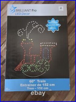 Productworks 60 LED Lighted Christmas Train Brilliant Pro LED Decor New