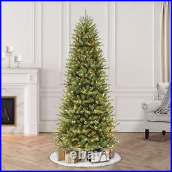 Puleo International 6.5 Foot Pre-Lit Slim Fraser Fir Artificial Christmas Tree w