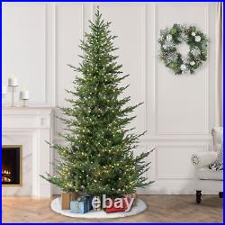 Puleo International 6.5' Pre-Lit Natural Fir Christmas Tree Green 6.5