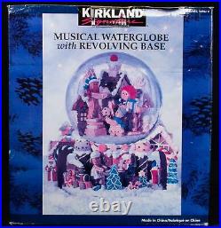 RARE Kirkland Large Water Globe Musical Merry Little Christmas BOX