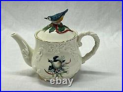 RARE Lenox Winter Greetings Teapot with Bluebird Lid in Original Box 6324891