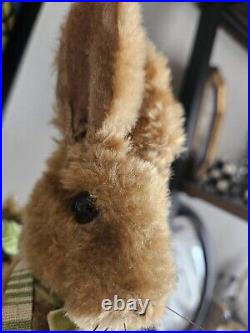RARE! Look! Vintage Maison's De Vente French Bunny Rabbit Carrots Basket Easter