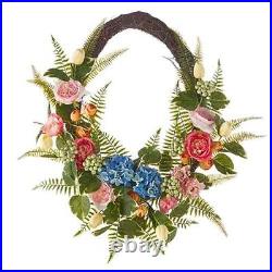 RAZ Imports Mixed Floral Oval Wreath 28 Size NEW