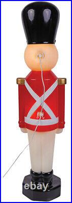 RED Plastic Nutcracker Soldier Holiday Yard Christmas Decoration Indoor Outdoor