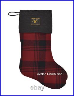 Ralph Lauren RRL Red Black Plaid Wool 18 Holiday Christmas Stocking New