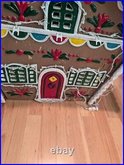 Rare Giant YULESCAPES Vintage Blow Mold Foam Gingerbread House Christmas Decor