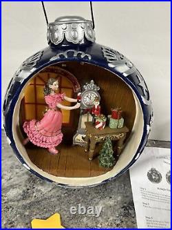 Rare Kringle Express Blue 12 Lighted Nutcracker Ballerina Tabletop Ornament NEW