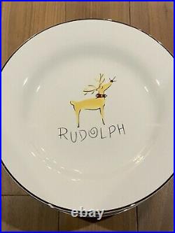 Rare? Pottery Barn Reindeer Rudolph 11 Dinner Plate