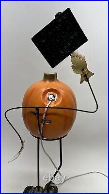 Rare Pumpkin Jack O Lantern Light-Up Stands Halloween Decor Trick Treat 29 inch