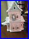 Raz_13_WHITE_ICING_Pink_SCROLLWORK_Led_LIGHTED_GINGERBREAD_HOUSE_Pastel_New_01_pkdc