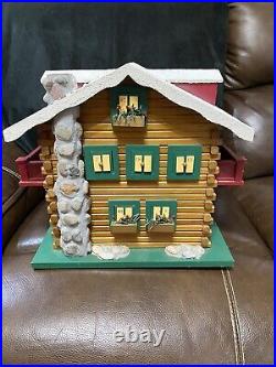 Rustic Log Cabin Wood Advent Calendar with 24 Drawers/Doors To Fill with Gifts