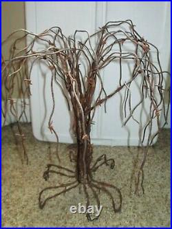 Rustic Western Barbed Wire 18 Tall Weeping Willow Tree Sculpture