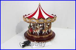 SEE NOTES Mr Christmas 19699 Deluxe Carousel Musical Indoor Decoration 15 Inch