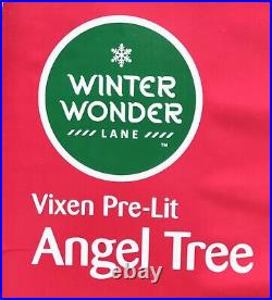 SILVER VIXEN Pre-Lit Angel Christmas Tree Dress Form 4' Winter Wonder Lane New
