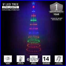 SPECIAL PRICE Wintergreen 9' Multicolor LED Animated Outdoor Lightshow Tree