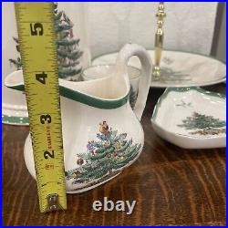SPODE Christmas Tree Serving Pieces and Decor Set Of 7