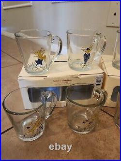 S/8 pottery barn reindeer glasses mug goblet cup juice coffee beverage coco