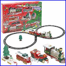 Santa Christmas Tree Train Track Set Kids Toy Gift Decoration Lights and Sound