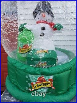 Schweppes Advertising Snowman Snowing Blow Up Air Blown Inflatable Indoor Decor