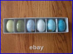 Set of 24Williams Sonoma Beautiful Multicolored Alabaster Easter Eggs-Decor-New