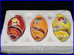 Set of 3 M&M Spirals of Fun Collection Bradford Exchange Christmas ornament gift