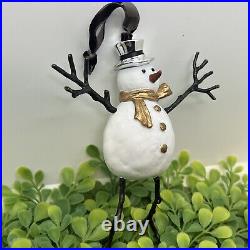 Set of 3 Michael Aram Signed Christmas Ornaments Snowman Mistletoe Deer