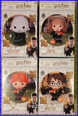 Set of 4 Harry Potter, Hermoine, Ron & Voldemort Halloween Inflatables 4.5ft