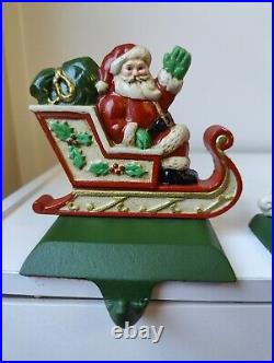 Set of 4 Midwest of Cannon Falls Christmas Stocking Holder Hanger, Cast Iron
