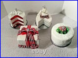 Set of 4 Southern Living 25th Anniversary Cake Ornaments NEW