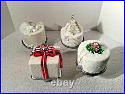 Set of 4 Southern Living 25th Anniversary Cake Ornaments NEW