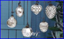 Silver Christmas Hanging In Set Of 6 For Home Office Decor