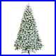 Snow_Flocked_Christmas_Tree_Artificial_Pine_Holiday_Festive_Hinged_Unlit_6Ft_New_01_gr