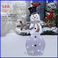 Snowman Lighted Display LED Night Light Glowing Christmas Decoration FREESHIP US