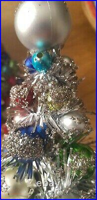 Sold Out Nib Set Of 3 Cody Foster Tinsel Ball Ornament Burlap Christmas Trees
