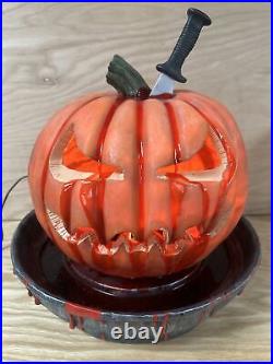 Spencer Gifts Bloody Pumpkin Fountain RARE Complete, Tested, Works with Box