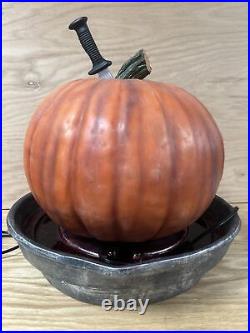 Spencer Gifts Bloody Pumpkin Fountain RARE Complete, Tested, Works with Box