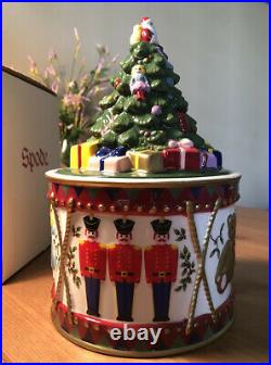 Spode celebrating traditions christmas tree annual drum candy box holiday gift